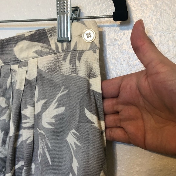 VINTAGE THE VILLAGER Maxi Skirt Women's Size 10 Beige Gray Floral Print - Picture 5 of 7